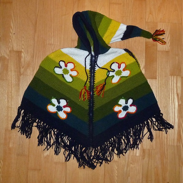 Boerneponchoer Happy Lama Fairtrade 3