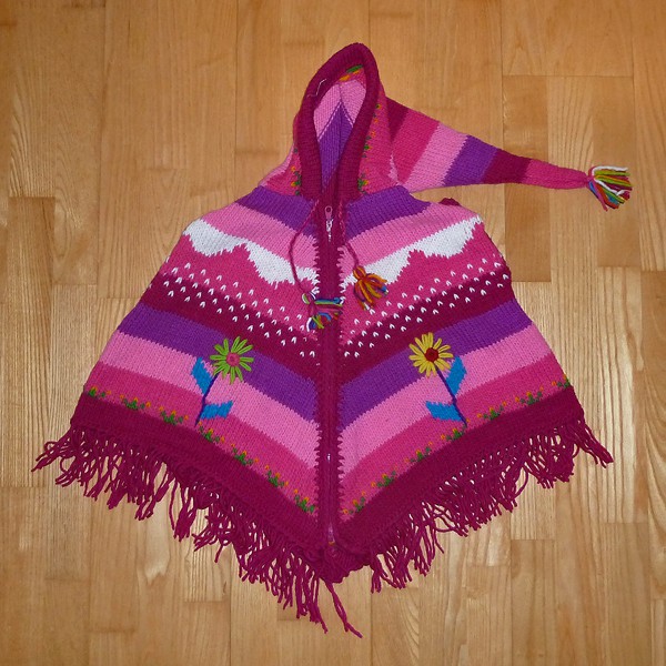 Boerneponchoer Happy Lama Fairtrade 4